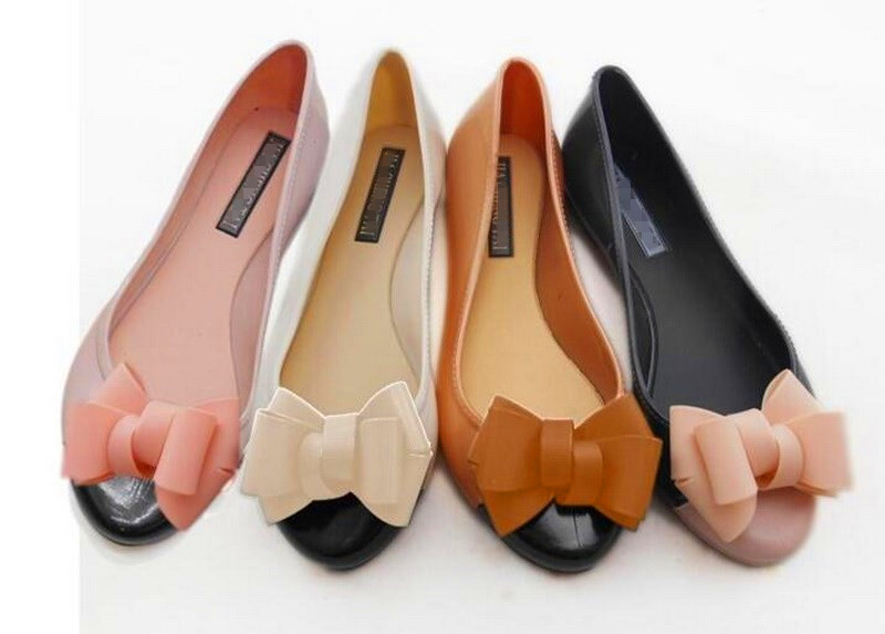 formal look elegant bow new PCU flat shoes